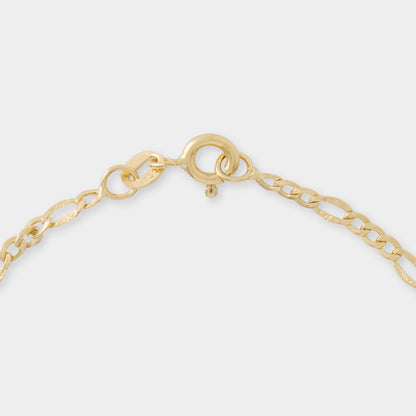 18 K Gold Figaro Link Bracelet