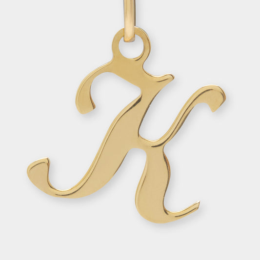 18 K Gold Alphabet Letter K