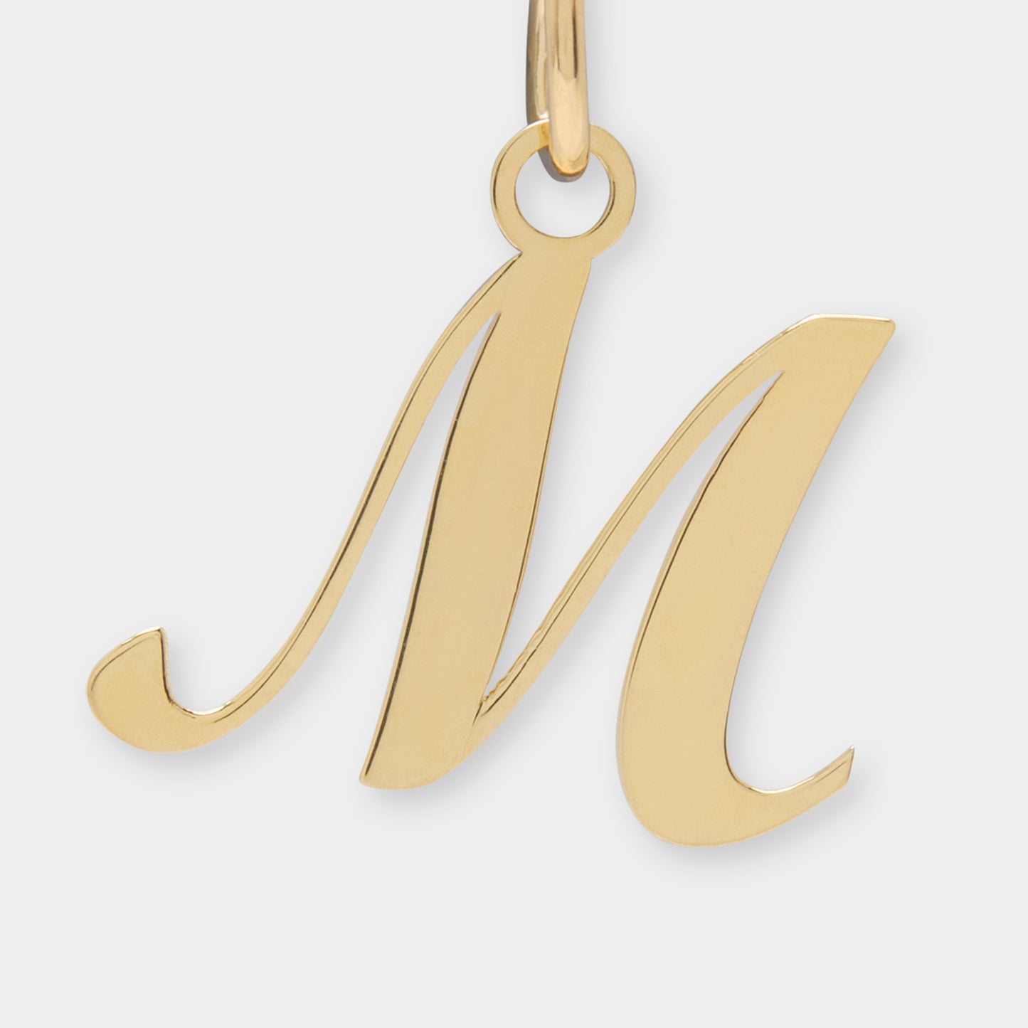 18 K Gold Alphabet Letter M