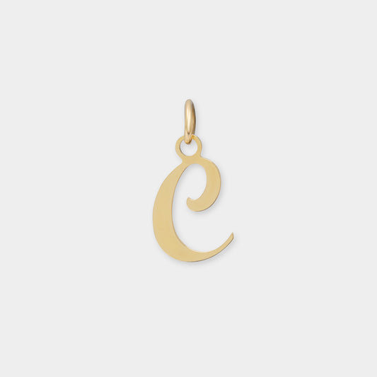 18 K Gold Alphabet Letter C
