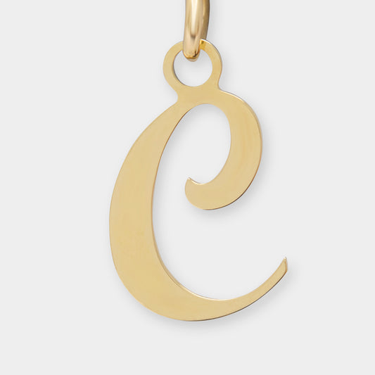 18 K Gold Alphabet Letter C