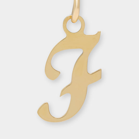 18 K Gold Alphabet Letter F