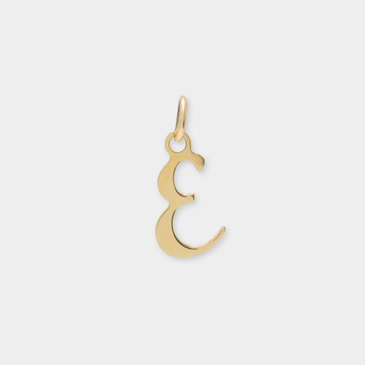 18 K Gold Alphabet Letter E