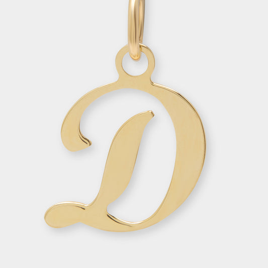 18 K Gold Alphabet Letter D