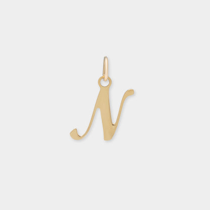 18 K Gold Alphabet Letter N