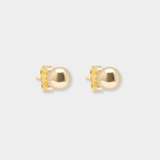 18 K Gold Sphere Stud Earrings