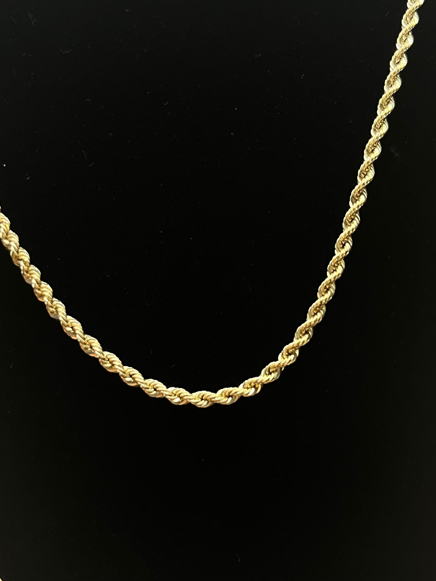 18K Yellow Gold Necklace Rope Chain 4.7 gr. Length 55 cm.