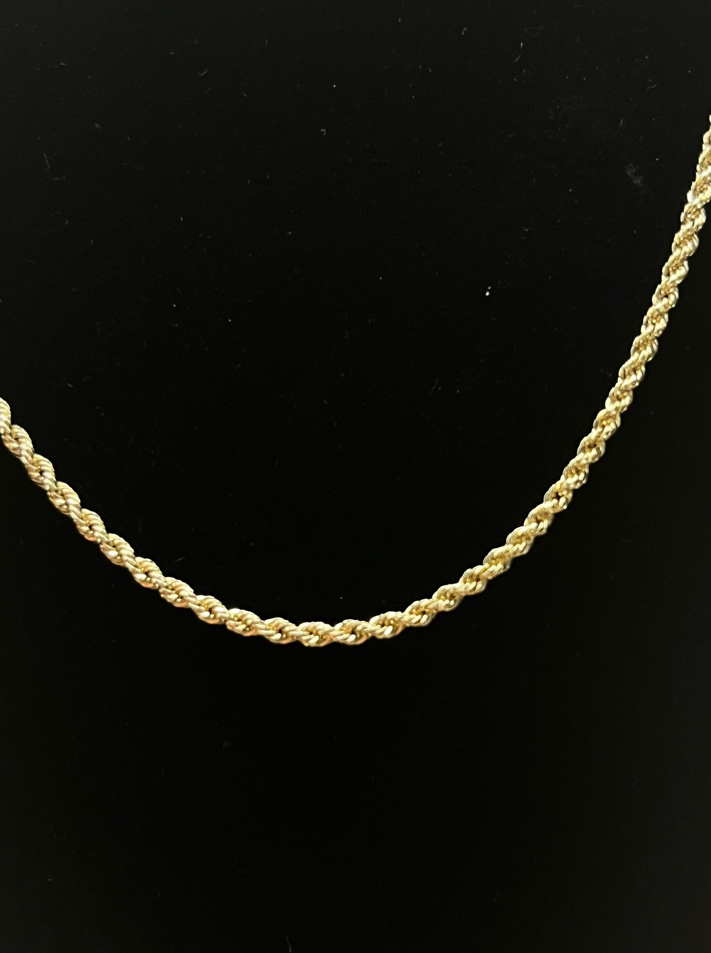 18K Yellow Gold Necklace Rope Chain  2 gr. Length 45 cm.