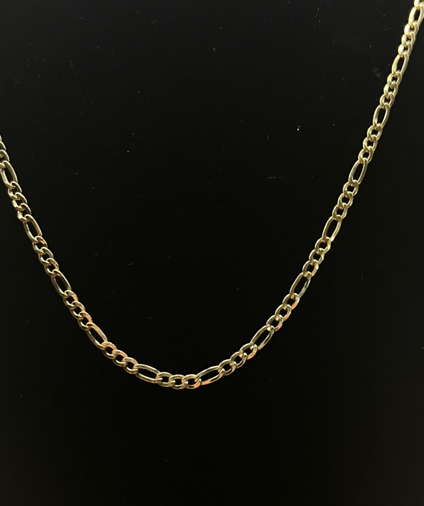 18K Yellow Gold Necklace Figaro Link Chain 6.25 gr. Length 60 cm