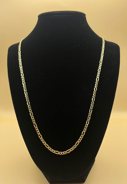 18K Yellow Gold Necklace Figaro Link Chain 3.2 gr. Length 50 cm