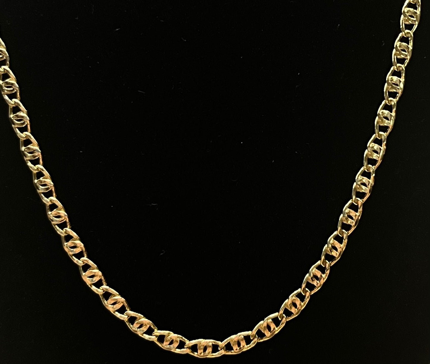 18K Yellow Gold Necklace Cable/Circle Chain  8.25 gr. Length 60 cm