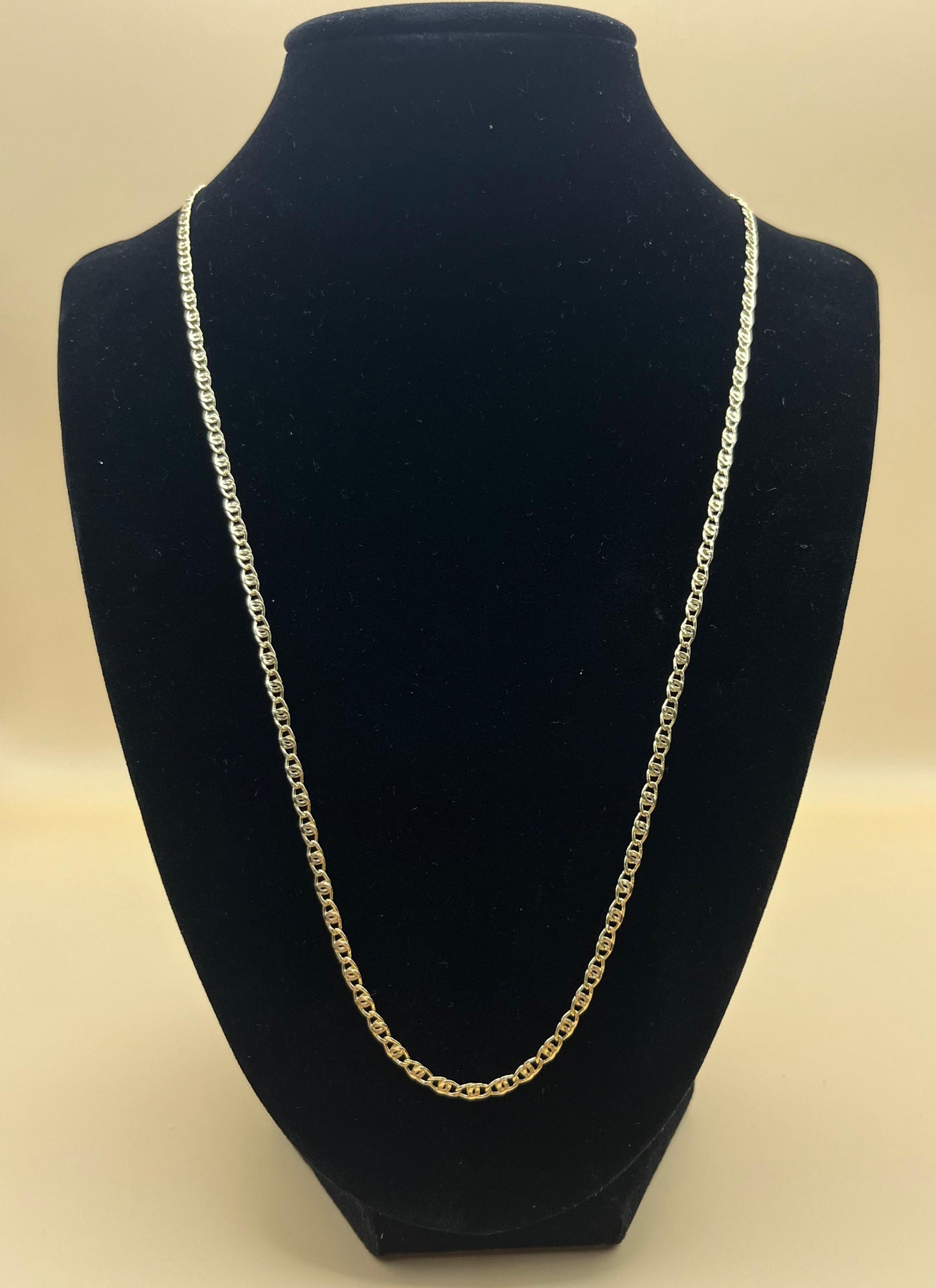 18K Yellow Gold Necklace Cable/Circle Chain  8.25 gr. Length 60 cm