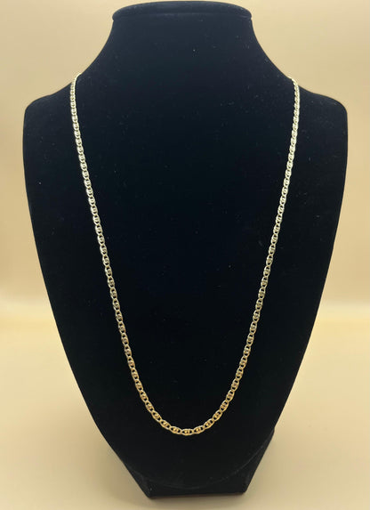 18K Yellow Gold Necklace Cable/Circle Chain  4.6 gr. Length 60 cm