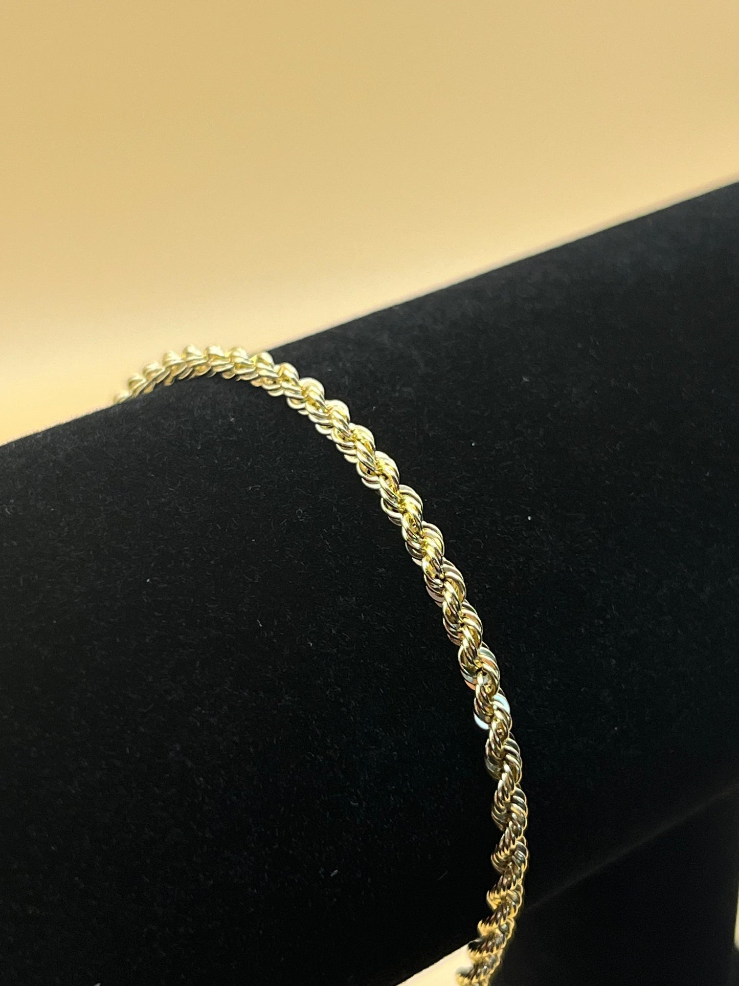 18K Yellow Gold Bracelet Rope Chain 2.2 gr. Length 20.5 cm.